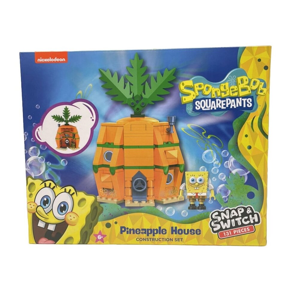 NEW~Nickelodeon ~SPONGEBOB~ Pineapple House Construction Set 131 PCS 6+